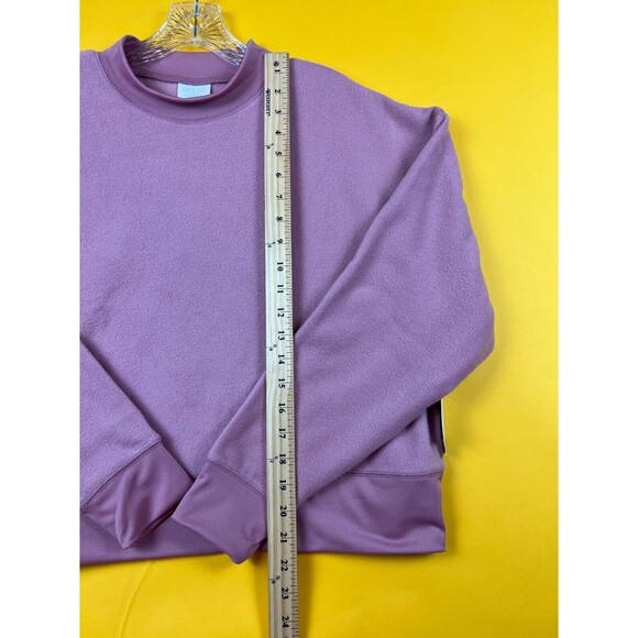 Abound Fleece Pullover Sweater Pink Bloom Womens XL Mock Neck Long Sleeve NWT - Picture 3 of 10